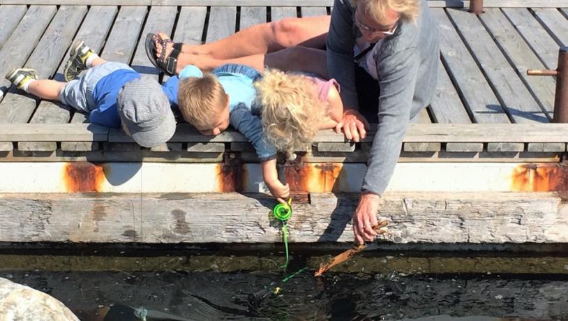 Skoleudflugt med krabbefiskeri på Langeland