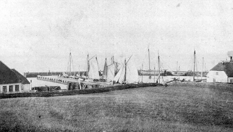 Lohals Havn fotograferet omkring 1870