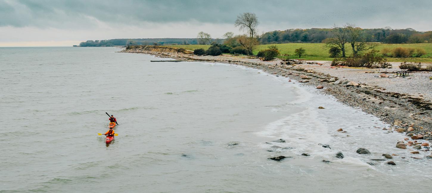 Havkajak på Langeland, Påø Strand