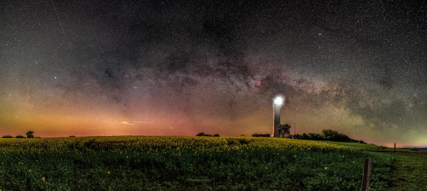 Stjernehimmel ved Keldsnor Fyr