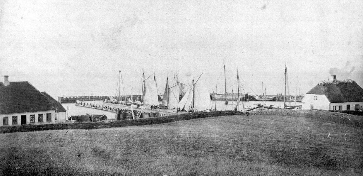 Lohals Havn fotograferet omkring 1870