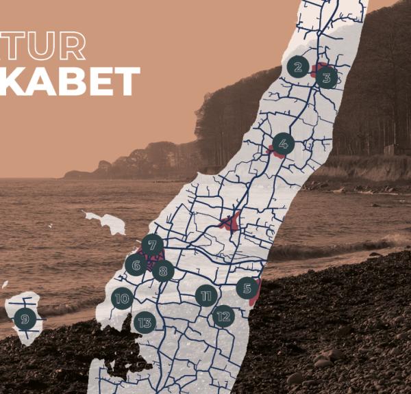 kort over forfattere med tilknytning til Langeland