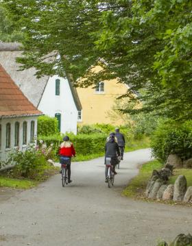 Det er nemt at komme rundt på Strynø på cykel